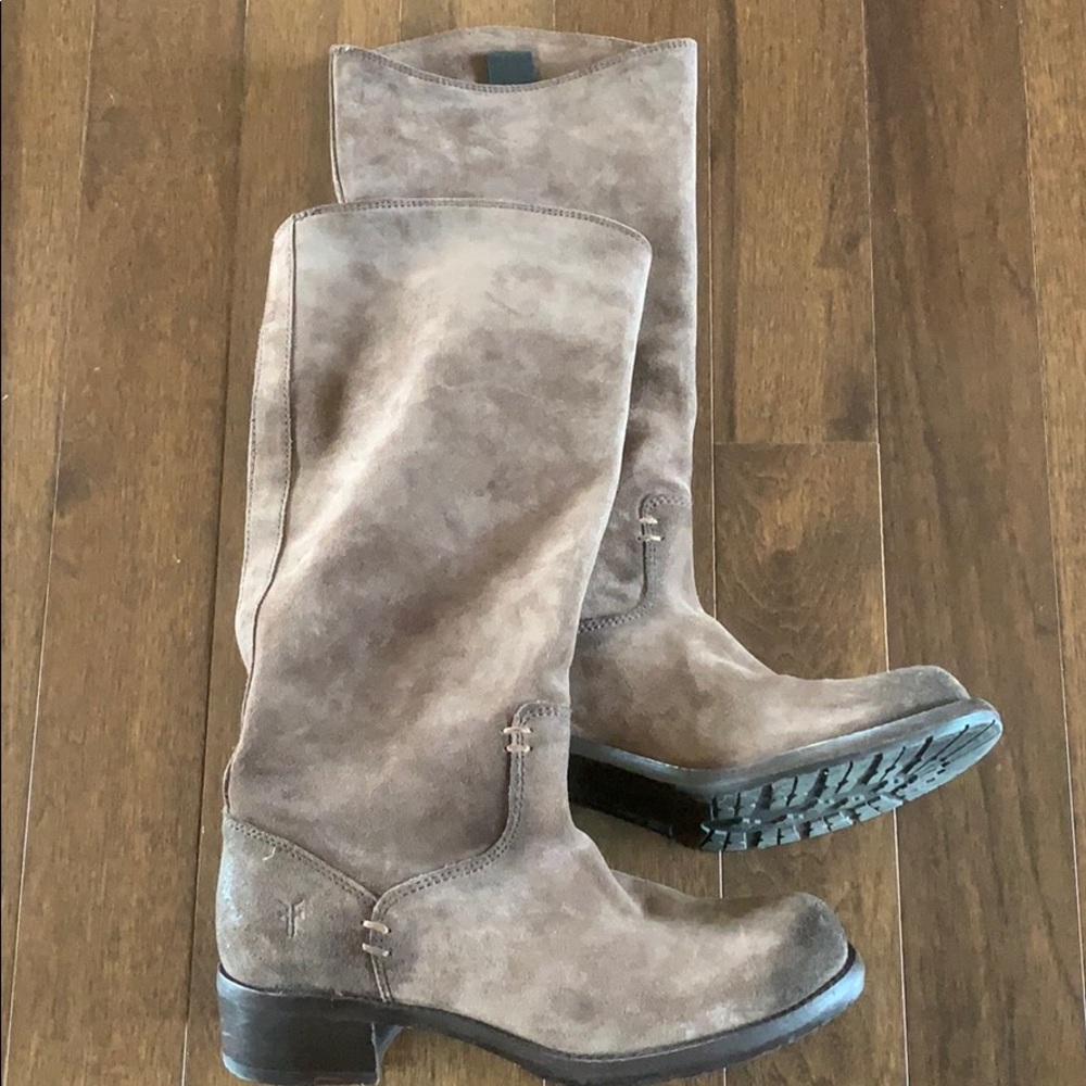 Frye Elena Suede pull-on boot | chocolate brown
